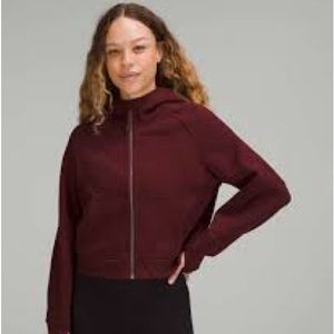 Lululemon Scuba Oversized Full-Zip Hoodie M/L in Red Merlot